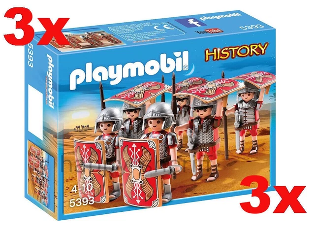 Lot De 9 Figurines Playmobil Spartiates Hoplites - Grèce Ancienne, Soldats De L'armée, Pour Enfants 4+