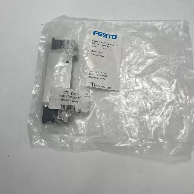 FESTO 566496 Festo VUVG-L14-T32C-AT-G18-1P3 solenoid valve New In Seal