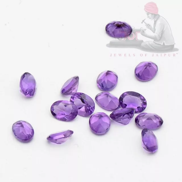 4 piezas de amatista natural 4x3 mm corte ovalado color púrpura lotes de...