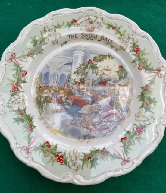 Royal Doulton Brambly Hedge  The Snow Ball  Plate 8.25" Wide