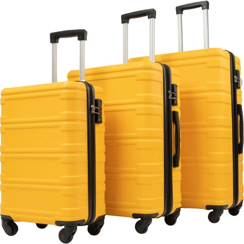 Luggage 3 Piece Set Suitcase Spinner Hardshell Lightweight TSA Lock ABS 20/24/28