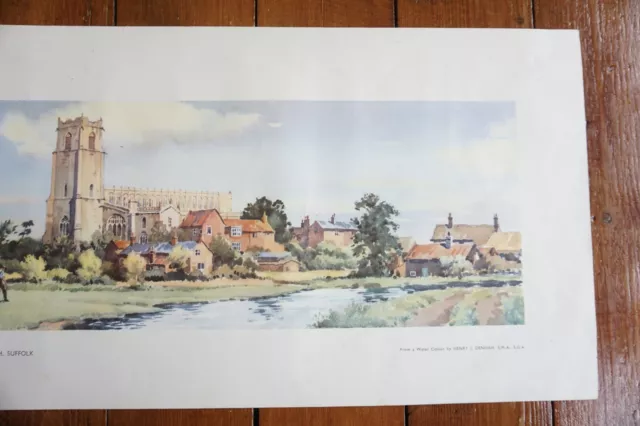 c1940s LNER Railway Carriage Print Poster Blythborough Halewsorth Suffolk Denham 3