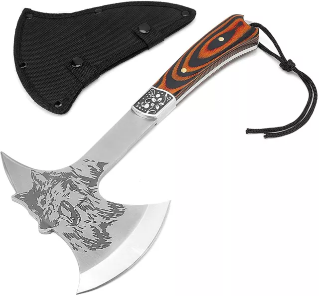 Axt Beil Spaltaxt Camping Taktische Tomahawk Outdoor Survival Tool+Nylonscheide