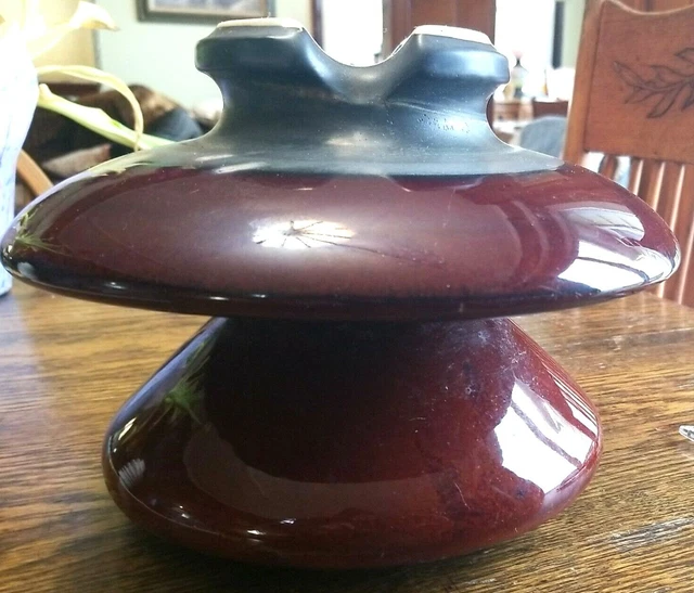 Brown Thomas Ceramic Porcelain Insulator, 2 Tier High Voltage Insulator A,