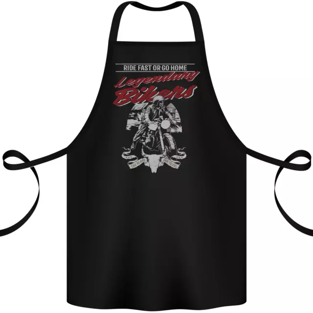 Legendary Bikers Skull Motorcycle Motorbike Cotton Apron 100% Organic