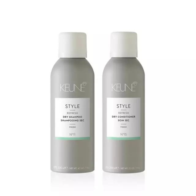 Keune Style Dry Shampoo and Conditioner 200ml Duo