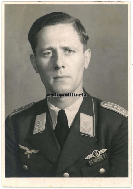 Orig. Foto Portrait Staka Pilot WÜNSCHE Reinhold 1(F)/124 Kirkenes KIA E^P Orden