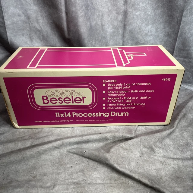 VTG Beseler Color Photograph Processing Drum 11x14 Model #8913 New Sealed Box