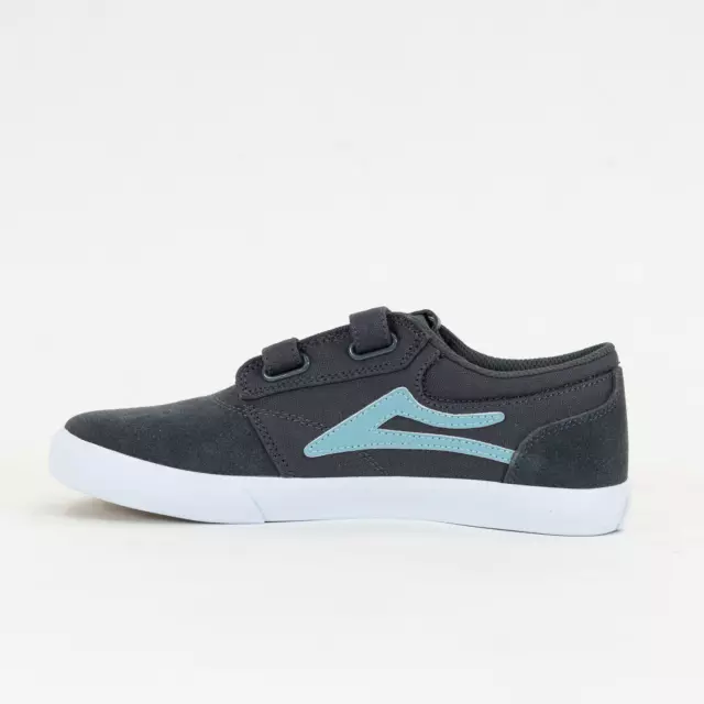 Lakai Griffin Kids Skateboard Shoes - Charcoal/Nile Suede 3