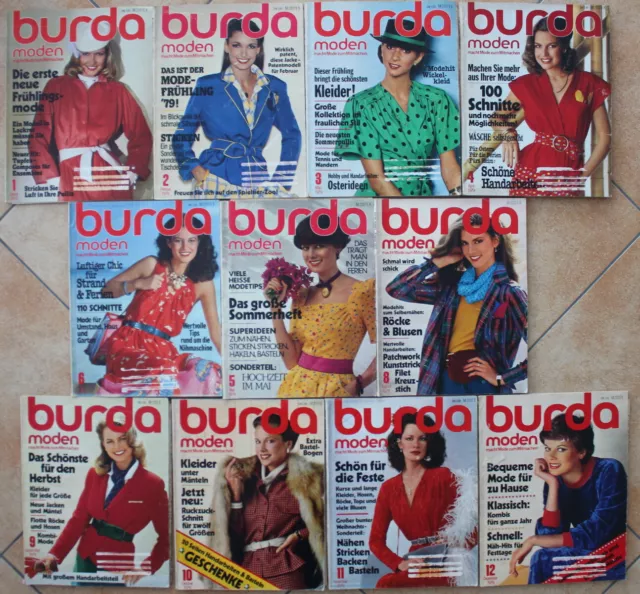 burda moden mit Schnittmuster - 1979, 1980, 1982, 1983, 1984, 1985, 1986, 1987