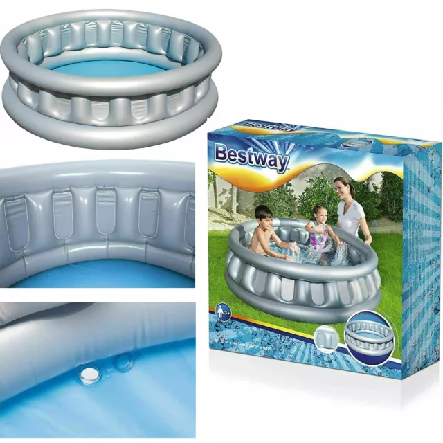 High Grade Plastic Bestway Kids Garden Spaceship Padding Pool (51080) 1.57Mx41CM