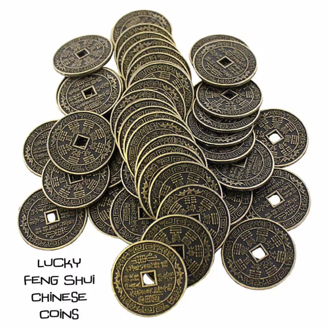 Lucky Metal Chinese Feng Shui Coins Good Luck Money Wealth 35mm Authentic Coins