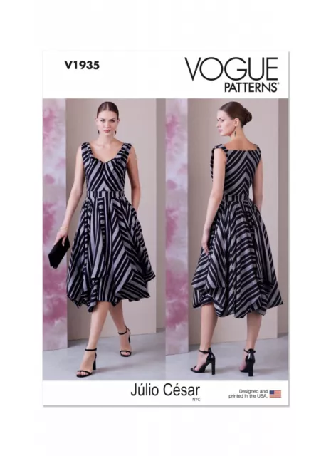 Vogue Advanced SEWING PATTERN V1935 Misses' Lined Dress Sizes 8-16 Or 18-26