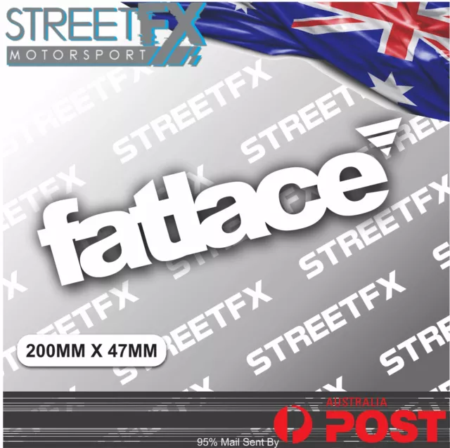 FATLACE White JDM Sticker Decal Phat illest Phat HellaFlush Stance
