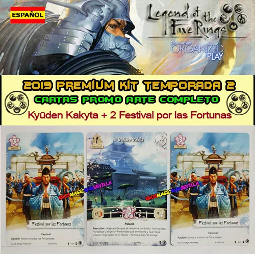 LEGEND OF THE FIVE RINGS L5R - 2019 PREMIUM KIT T2 ESPAÑOL - Kyuden + 2 Festival