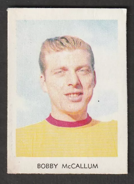A&BC Bubble gum FOOTBALL CUT pair 1966 Scottish MOTHERWELL Bobby McCallum # 37
