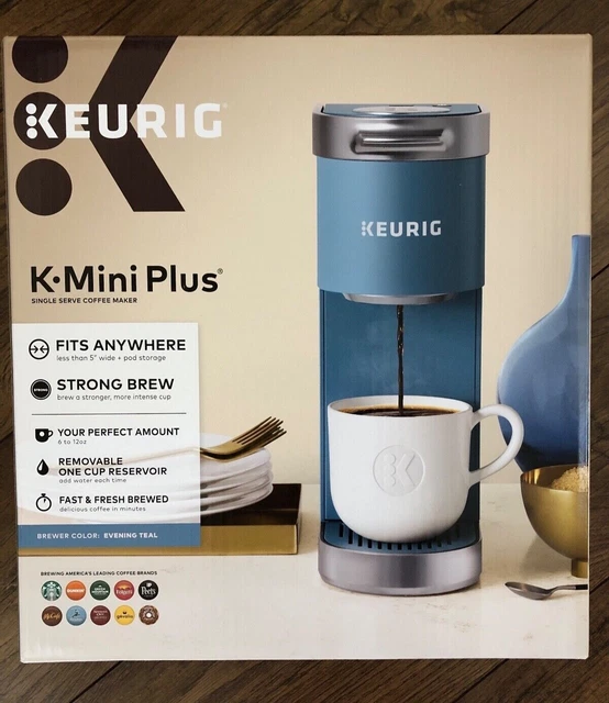KEURIG KMINI PLUS Single Serve KCup Pod Coffee Maker Evening Teal