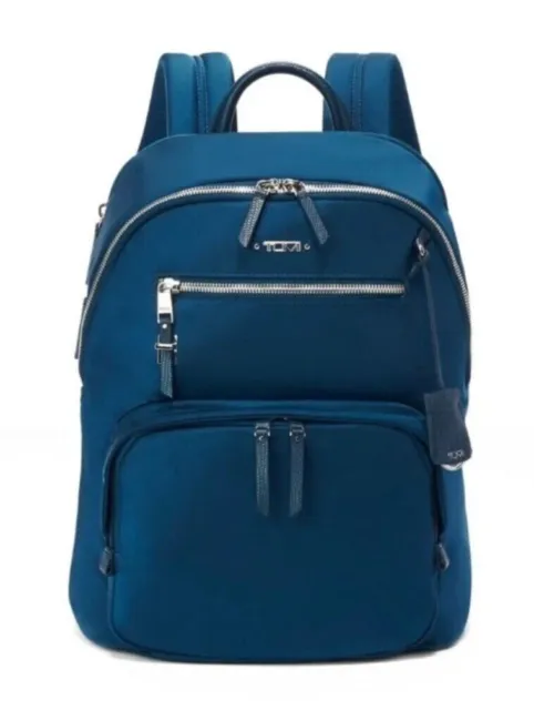 Tumi Voyageur HILDEN 13.5" Laptop Compart Backpack Turquoise Blue Silver Hardwre