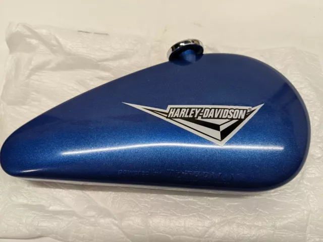 Harley Davidson Waterman Blue & Silver Pen in Blue Fuel Tank Case Ballpoint