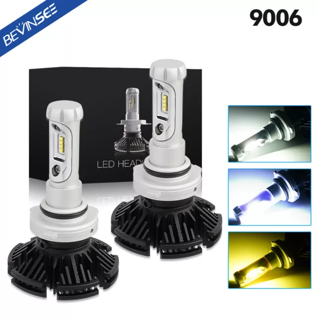 1X Ampoule H4 HB2 9003 3030 LED Moto Phare Lampe Feu Antibrouillard Jaune  10-30V