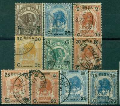 COLONIE SOMALIA 1923 ELEFANTE LOTTO 2v MLH* 