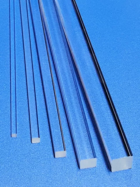 1 Pc 1” x 1" x 28” LONG SQUARE CLEAR ACRYLIC PLEXIGLASS LUCITE ROD ONE INCH BAR