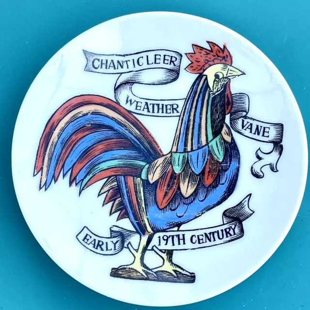 Chanticleer Weather Vane Coaster Trinket Dish Cock Rooster Fornasetti Style