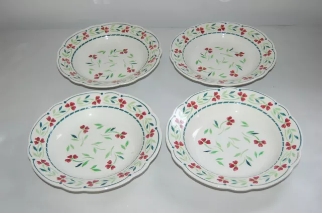 assiette creuse Digoin Sarreguemines CALAIS lot de quatre assiettes