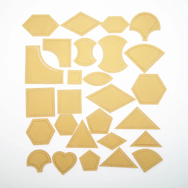 3er-Set Quilt-Lineale Aus Kunststoff - Patchwork Vorlagen 15x15cm Mit 30/45/60 Grad Markierungen