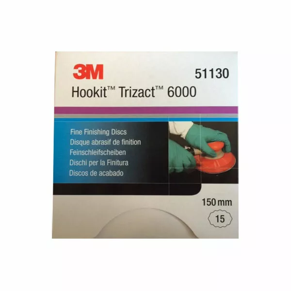 1 x Disques Hookit Auto-agrippant 3M TRIZACT DIAM 150 P6000 - 51130