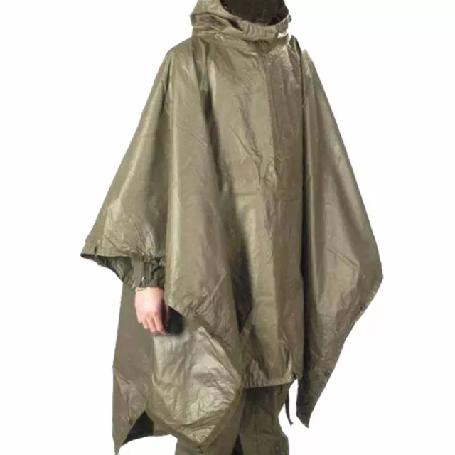 Bundeswehr Poncho Original Nässeschutz Oliv Plane Regenumhang Oliv