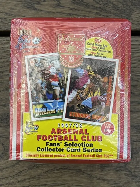 1997-98 Futera Arsenal Fans Selection Collector Card Series Sealed Box 36 Packs