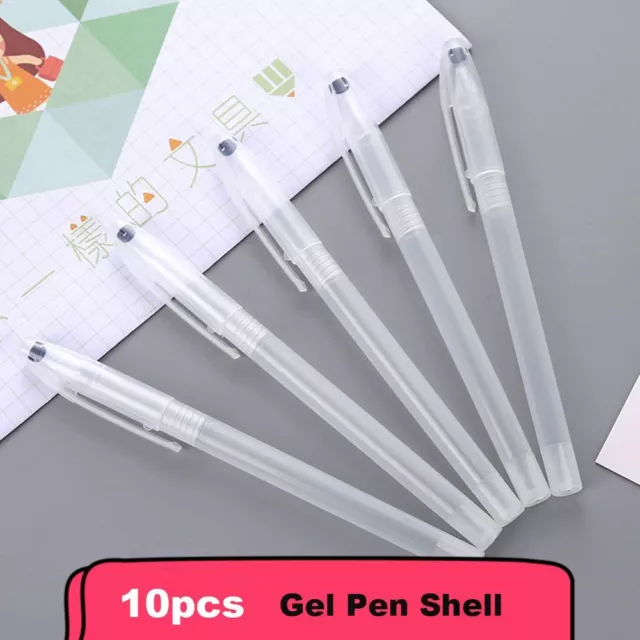 Style Stationery Ballpoint Shell Transparent Gel Pen Cover Writing Supplies