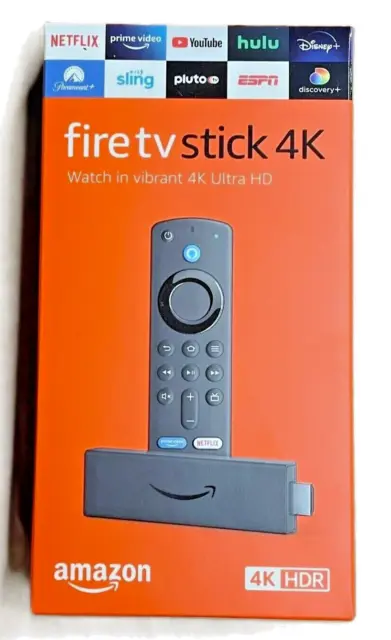 Amazon Fire Stick 4K Ultra HD - Alexa Voice Remote - TV Media Player Firestick