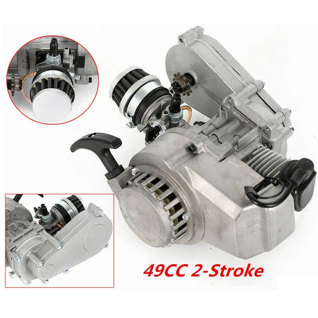 49CC 2-Stroke Gas Engine Pull Start Motor For Pocket Mini Quad Dirt Bike Scooter