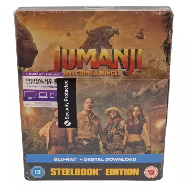 Jumanji Welcome To The Jungle  Blu-Ray Steelbook  Dwayne Johnson 2018 Region B