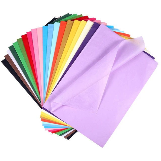 Carta Velenata 60 Fogli Colorati - Per Regali, Decorazioni, Fai Da Te, 50x35 Cm - Foto 9