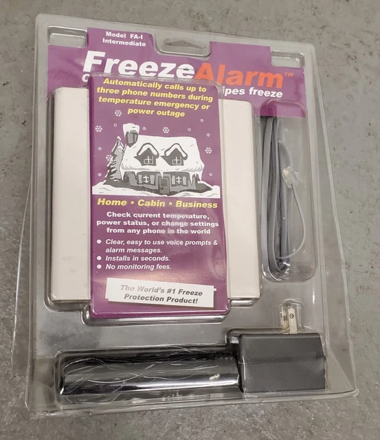 ALARMA DE CONGELACIÓN FA-I-CCA de productos de control del hogar protegidos en caja