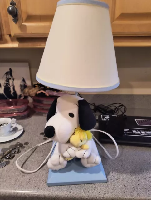 Lambs & Ivy MY LITTLE SNOOPY Plush Nursery LAMP VGC 2