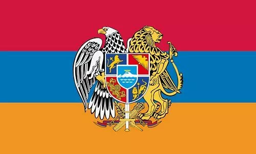 Fahne / Flagge Armenien Wappen 90 x 150 cm