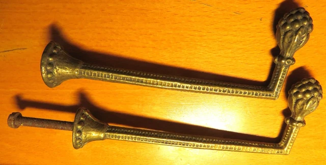 2 supports doubles ouverts pour barre à rideaux diam 20mm,bronze