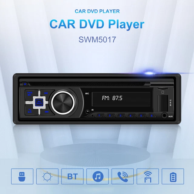 12V DVD/CD Car Stereo Audio FM/AM Radio Bluetooth MP3 TF BT USB AUX Find the car