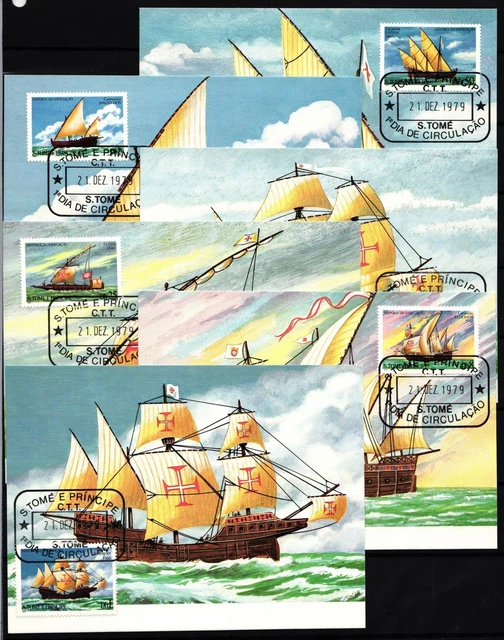 Sao Tome e Principe 598-603 gestempelt Maximumkarten als FDCs #JA359