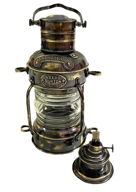 Maritim Messing Lampe Anker Öl Laterne Boot Licht Dekoration Schiff Öl