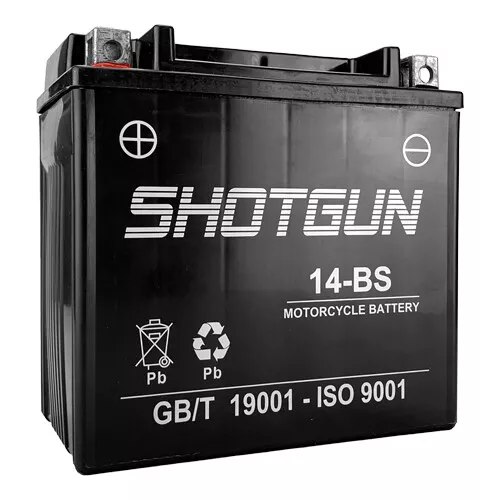 Shotgun YTX14-BS Replacement Battery For 2008 - 2018 ZG1400 Concours ABS