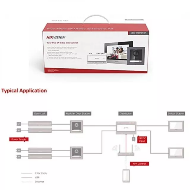 Kit Videocitofono Hikvision 2 Fili Monofamiliare Monitor 7 Pollici 3