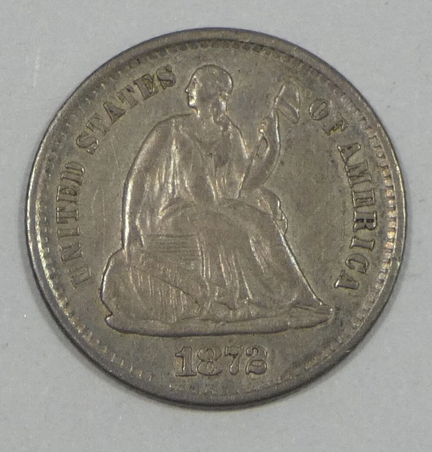 1872-S Liberty Seated Half Dime w/ Mintmark below the Bow EXTRA FINE Silver 5c