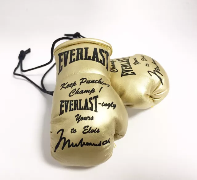 Autographed Mini Boxing Gloves Muhammad Ali (Special Edition) Presented to Elvis