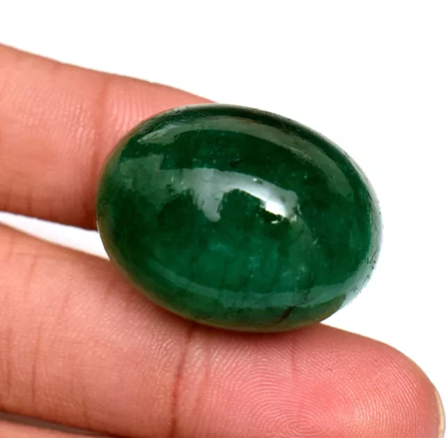 Natürlich Zertifiziert 65 Karat Smaragd Oval Cabochon Lose Edelstein Aus Zambia