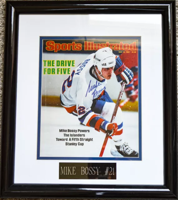 Mike Bossy NY Islanders Autograph Signed 1984 Sports Illustrated 8x10 Framed